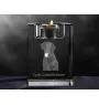 Curly Coated Retriever - Candle holder with dog photo, crystal tealight holder, personalised gift by Art-Dog brand