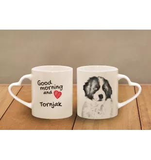 Tornjak kubek z psem good morning serce Art-Dog