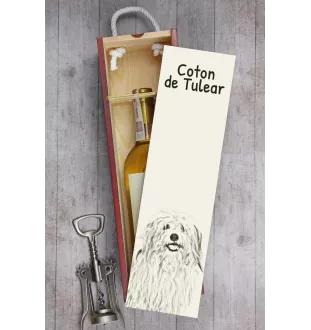 Coton de Tulear pudełko na wino z psem Art-Dog