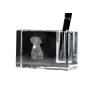 Curly Coated Retriever penholder kryształowy z psem Art-Dog