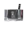 Curly Coated Retriever - Pen stand, crystal organiser with dog photo, unique desk decoration by Art-Dog brand