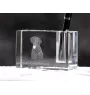Curly Coated Retriever penholder kryształowy z psem Art-Dog