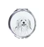 Coton de Tulear - miroir de poche avec chien, miroir personnalisé pour sac à main, miroir compact avec impression de la marque Art-Dog