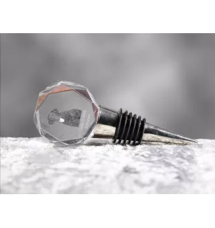 Curly Coated Retriever - Bottle stopper, crystal wine stopper with photo, personalised gift for bartender by Art-Dog brand