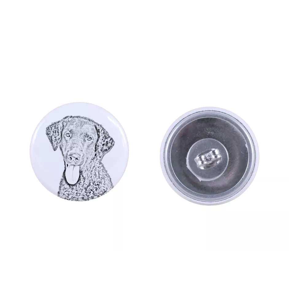 Retriever à poil bouclé, Curly Coated Retriever - boucles d'oreilles uniques avec un chien, votre animal de compagnie sur un porte-clés, marque propre Art-Dog