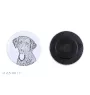 Curly Coated Retriever Magnet mit einem Hundepfotenabdruck, außergewöhnlich leicht, starker Magnet, handgefertigtes Produkt der Marke Art-Dog