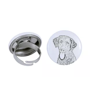 Curly Coated Retriever - women's jewelry with a dog portrait, handmade product, possibility to add your own photo, Art-Dog brand