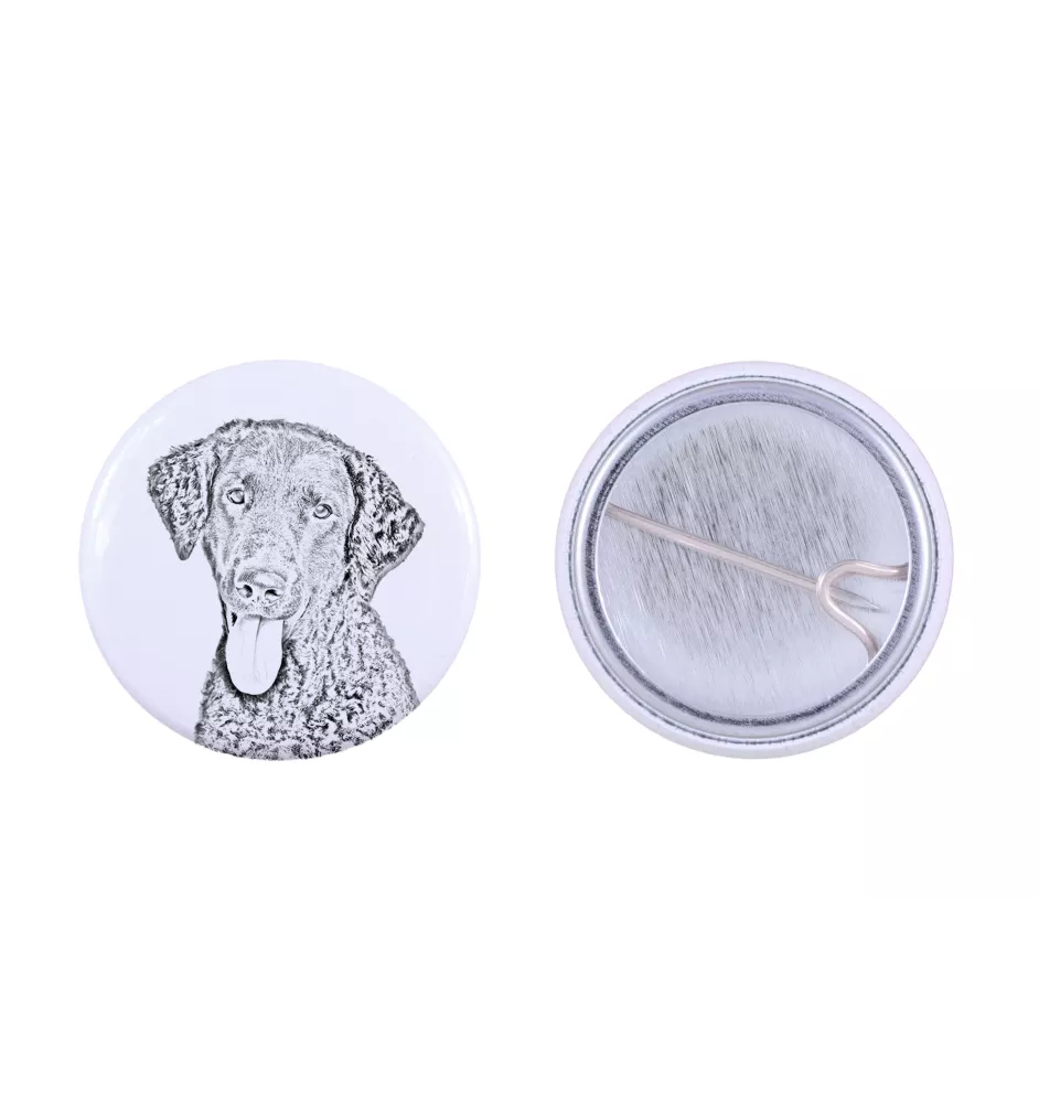 Curly Coated Retriever - pin with your dog, add your own photo, Art-Dog brand