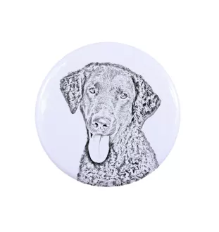 Curly Coated Retriever - pin with your dog, add your own photo, Art-Dog brand