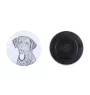 Retriever à poil bouclé, Curly Coated Retriever - aimant avec un œil de chien, exceptionnellement léger, aimant puissant, produit fabriqué à la main par la marque Art-Dog