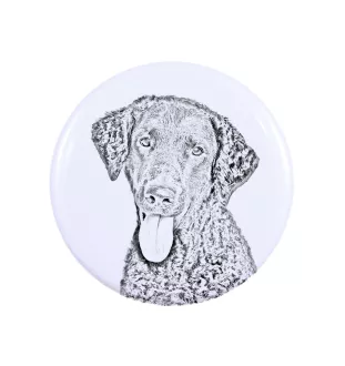 Curly Coated Retriever magnes z psem duży Art-Dog