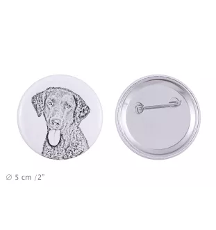 Retriever à poil bouclé, Curly Coated Retriever - badge avec votre chien, ajoutez votre propre photo, marque Art-Dog