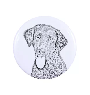 Curly Coated Retriever - pin with your dog, add your own photo, Art-Dog brand