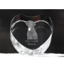 Curly Coated Retriever - a photo of a dog in crystal, crystal heart, unique photo frame from the Art-Dog brand
