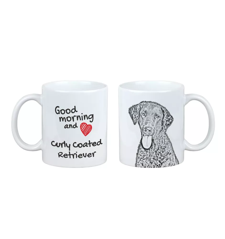 Curly Coated Retriever kubek z psem good morning Art-Dog