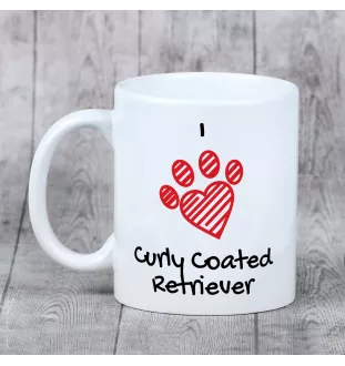Retriever à poil bouclé, Curly Coated Retriever - tasse avec chien, une tasse adorable avec une illustration, un cadeau avec votre photo de la marque Art-Dog