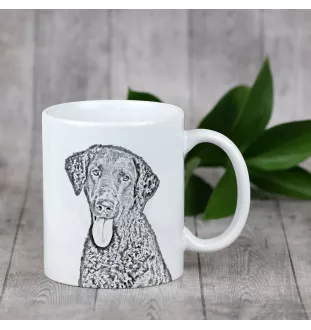 Retriever à poil bouclé, Curly Coated Retriever - tasse avec chien, une tasse joyeuse pour les amoureux des chiens, un cadeau personnalisé de la marque Art-Dog