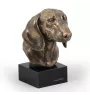 Dachshund - Dog statue, bust on stone base, sculpture, trophy for dog show by Art-Dog brand