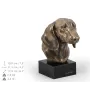 Dackel - Hundestatue, Büste auf Steinsockel, Skulptur, Trophäe für Hundeausstellung der Marke Art-Dog