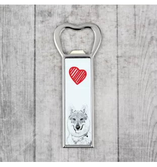Czechoslovakian Wolfdog, Czechoslovak Vlcak - bottle opener with a dog, personalized fridge opener, unique gift for a man by Art-Dog brand