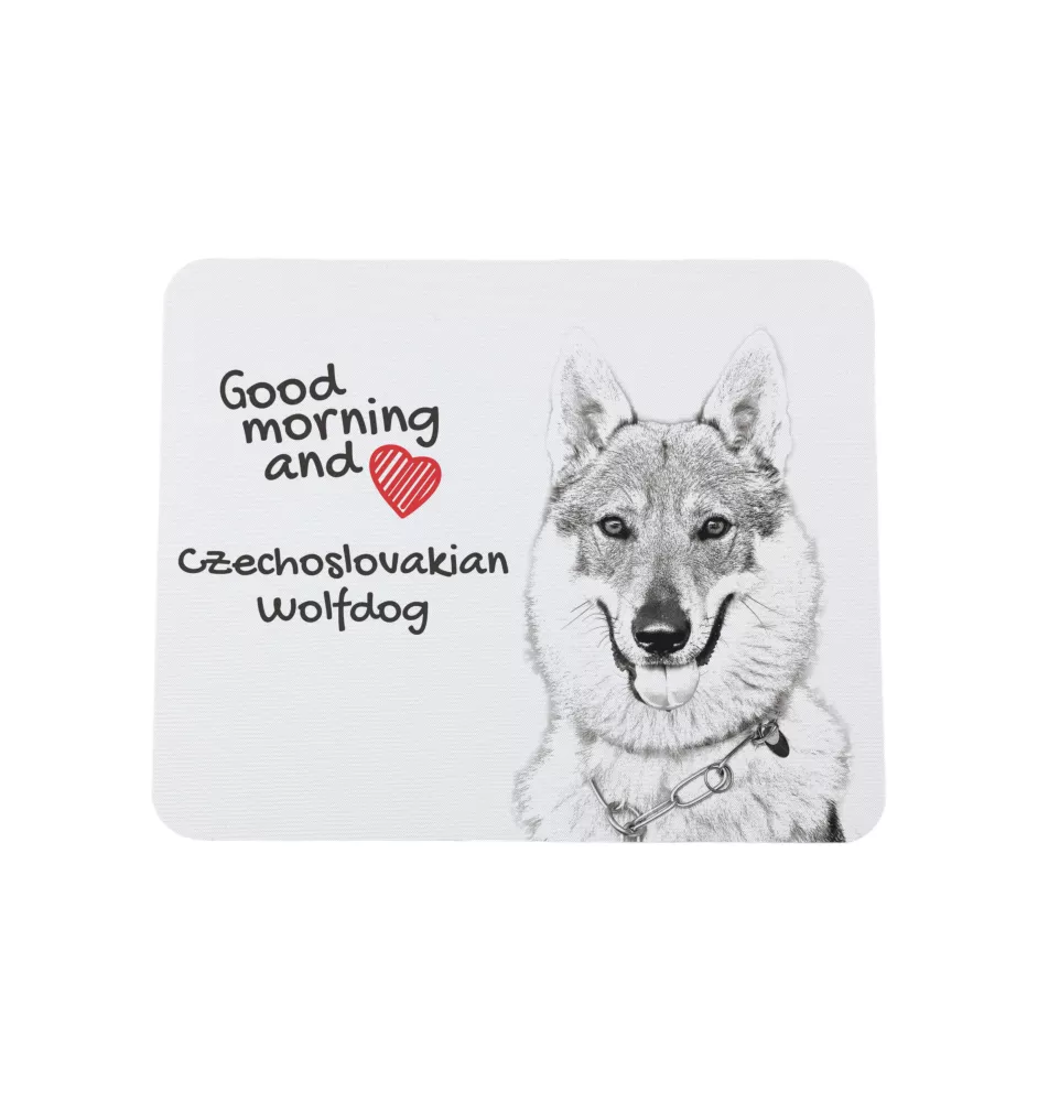 Tschechoslowakischer Wolfhund - Mauspad mit Druck, personalisiertes Mauspad mit Hund, einzigartiges Gadget für Büroangestellte von Art-Dog.