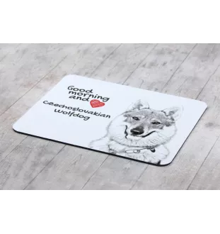 Chien loup tchécoslovaque - tapis de souris personnalisé avec impression, tapis de souris personnalisé avec chien, accessoire unique pour employé de bureau de la marque Art-Dog