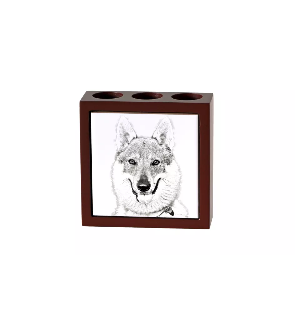 Chien loup tchécoslovaque - porte-stylo avec chien, organiseur de bureau avec impression, décoration de bureau personnalisée de la marque Art-Dog