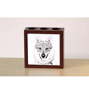 Chien loup tchécoslovaque - porte-stylo avec chien, organiseur de bureau avec impression, décoration de bureau personnalisée de la marque Art-Dog