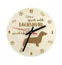 Dachshund - clock with a dog, wooden clock, wall clock for dog lovers, clock for desk and shelf, Art-Dog