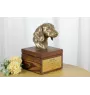 Dachshund - urn for dog ashes with a statuette, small urn for a dog, personalized urn with a bust of a dog by Art-Dog brand
