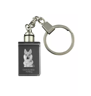 Chien loup tchécoslovaque - Porte-clés en cristal avec photo de chien, porte-clés lumineux, cadeau unique de la marque Art-Dog