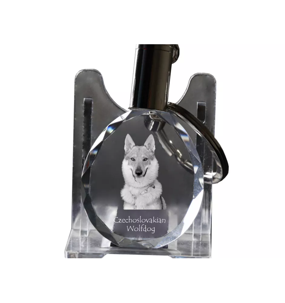 Tschechoslowakischer Wolfhund - Anhänger mit einem Foto eines Hundes, Schlüsselanhänger aus Kristall in einer Geschenkbox, ein einzigartiges Geschenk von Art-Dog
