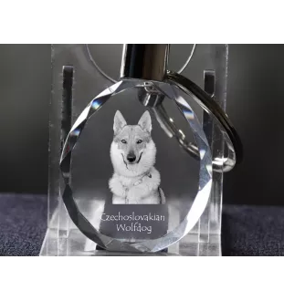 Tschechoslowakischer Wolfhund - Anhänger mit einem Foto eines Hundes, Schlüsselanhänger aus Kristall in einer Geschenkbox, ein einzigartiges Geschenk von Art-Dog