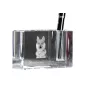 Chien loup tchécoslovaque - Porte-stylos, organiseur en cristal avec photo de chien, décoration de bureau unique par la marque Art-Dog