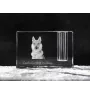 Tschechoslowakischer Wolfhund - Stifthalter, Kristallorganizer mit Hundefoto, einzigartige Schreibtischdekoration der Marke Art-Dog