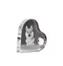 Chien loup tchécoslovaque - horloge en cristal avec une photo de chien, horloge de table en forme de cœur, horloge debout personnalisée de la marque Art-Dog