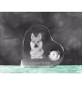 Chien loup tchécoslovaque - horloge en cristal avec une photo de chien, horloge de table en forme de cœur, horloge debout personnalisée de la marque Art-Dog