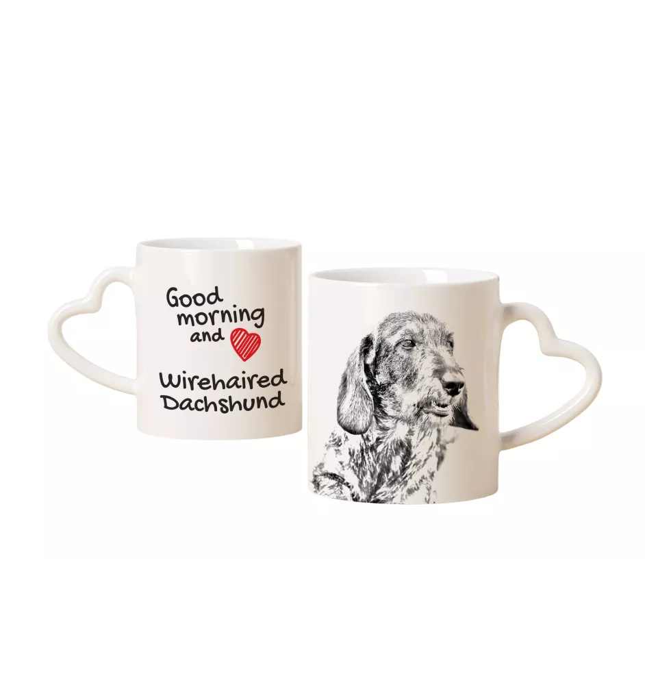 Dackel - Tasse mit Hund, entzückende Tasse mit herzförmigem Henkel, universelles Geschenk der Marke Art-Dog