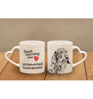 Teckel - tasse avec chien, une tasse adorable avec une anse en forme de cœur, un cadeau universel de la marque Art-Dog