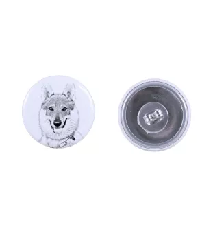 Chien loup tchécoslovaque - boucles d'oreilles uniques avec un chien, votre animal de compagnie sur un porte-clés, marque propre Art-Dog