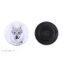 Tschechoslowakischer Wolfhund Magnet mit einem Hundepfotenabdruck, außergewöhnlich leicht, starker Magnet, handgefertigtes Produkt der Marke Art-Dog