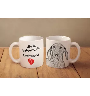 Dachshund I - cup with a dog, cup with a photo, personalized gift from the Art-Dog brand