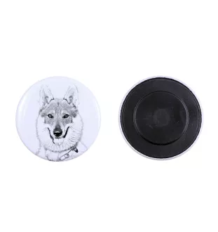 Chien loup tchécoslovaque - aimant avec un œil de chien, exceptionnellement léger, aimant puissant, produit fabriqué à la main par la marque Art-Dog