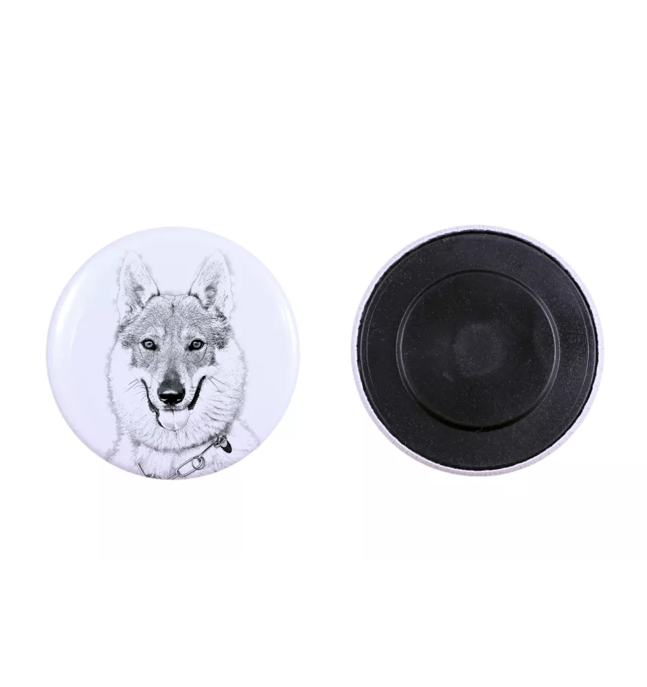 Chien loup tchécoslovaque - aimant avec un œil de chien, exceptionnellement léger, aimant puissant, produit fabriqué à la main par la marque Art-Dog