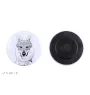 Tschechoslowakischer Wolfhund Magnet mit einem Hundepfotenabdruck, außergewöhnlich leicht, starker Magnet, handgefertigtes Produkt der Marke Art-Dog