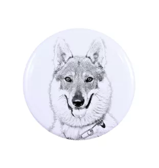 Chien loup tchécoslovaque - badge avec votre chien, ajoutez votre propre photo, marque Art-Dog