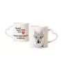 Tschechoslowakischer Wolfhund - Tasse mit Hund, entzückende Tasse mit herzförmigem Henkel, universelles Geschenk der Marke Art-Dog