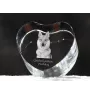 Czechoslovakian Wolfdog, Czechoslovak Vlcak - a photo of a dog in crystal, crystal heart, unique photo frame from the Art-Dog brand