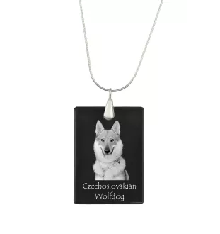 Chien loup tchécoslovaque - Pendentif en cristal avec chien, collier en argent avec photo, pendentif personnalisé par la marque Art-Dog