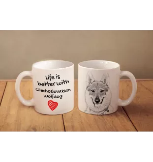Chien loup tchécoslovaque - tasse avec chien, tasse avec photo, cadeau personnalisé de la marque Art-Dog